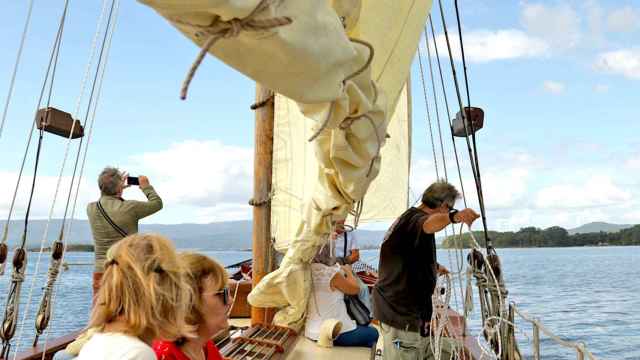 Rutas marítimas en la ría de Arousa.