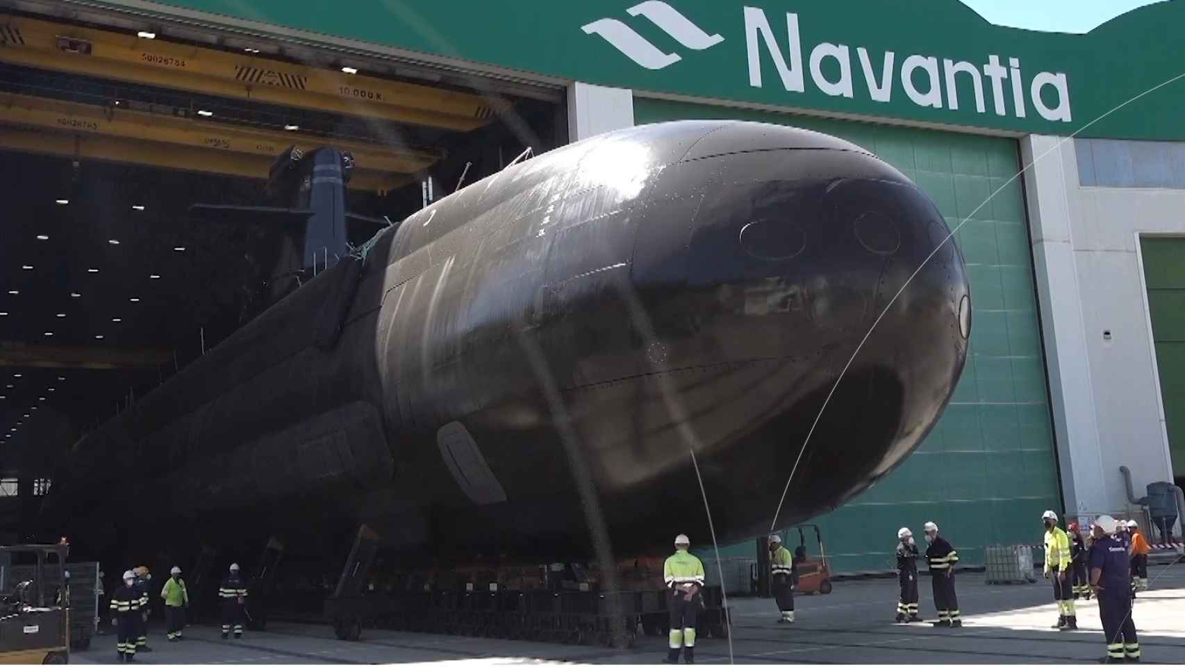 Submarino S-81 Isaac Peral en las instalaciones de Navantia en Cartagena