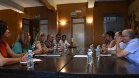 Los candidatos del Partido Popular al Congreso y Senado de Zamora, Elvira Velasco y José María Barrios reunidos con la Cámara de Comercio de Zamora