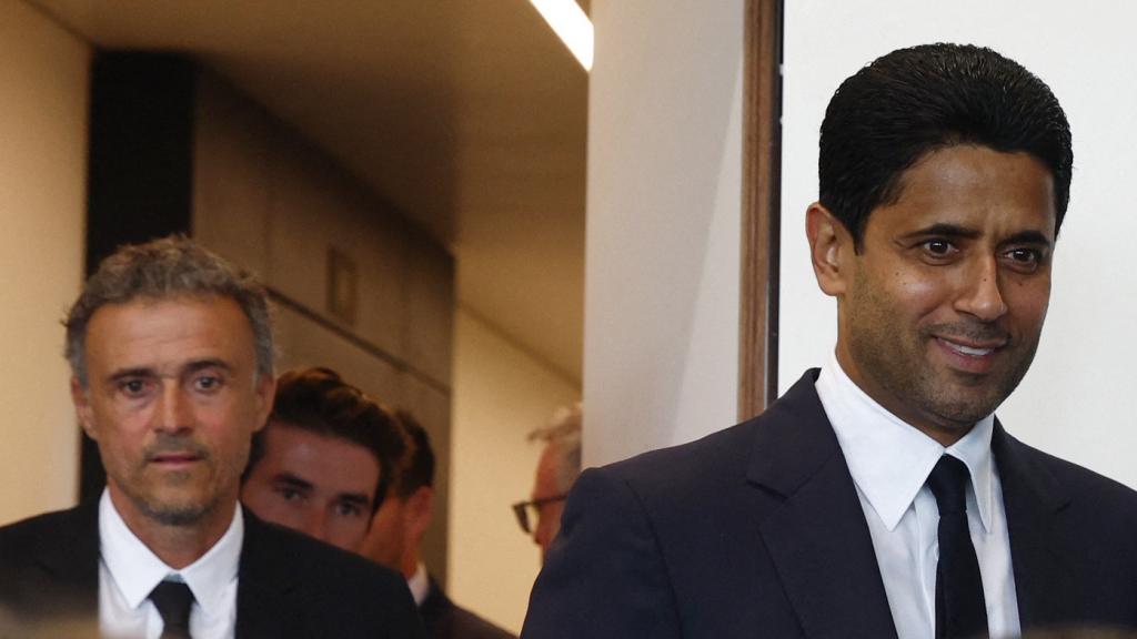 Luis Enrique y Nasser Al-Khelaïfi