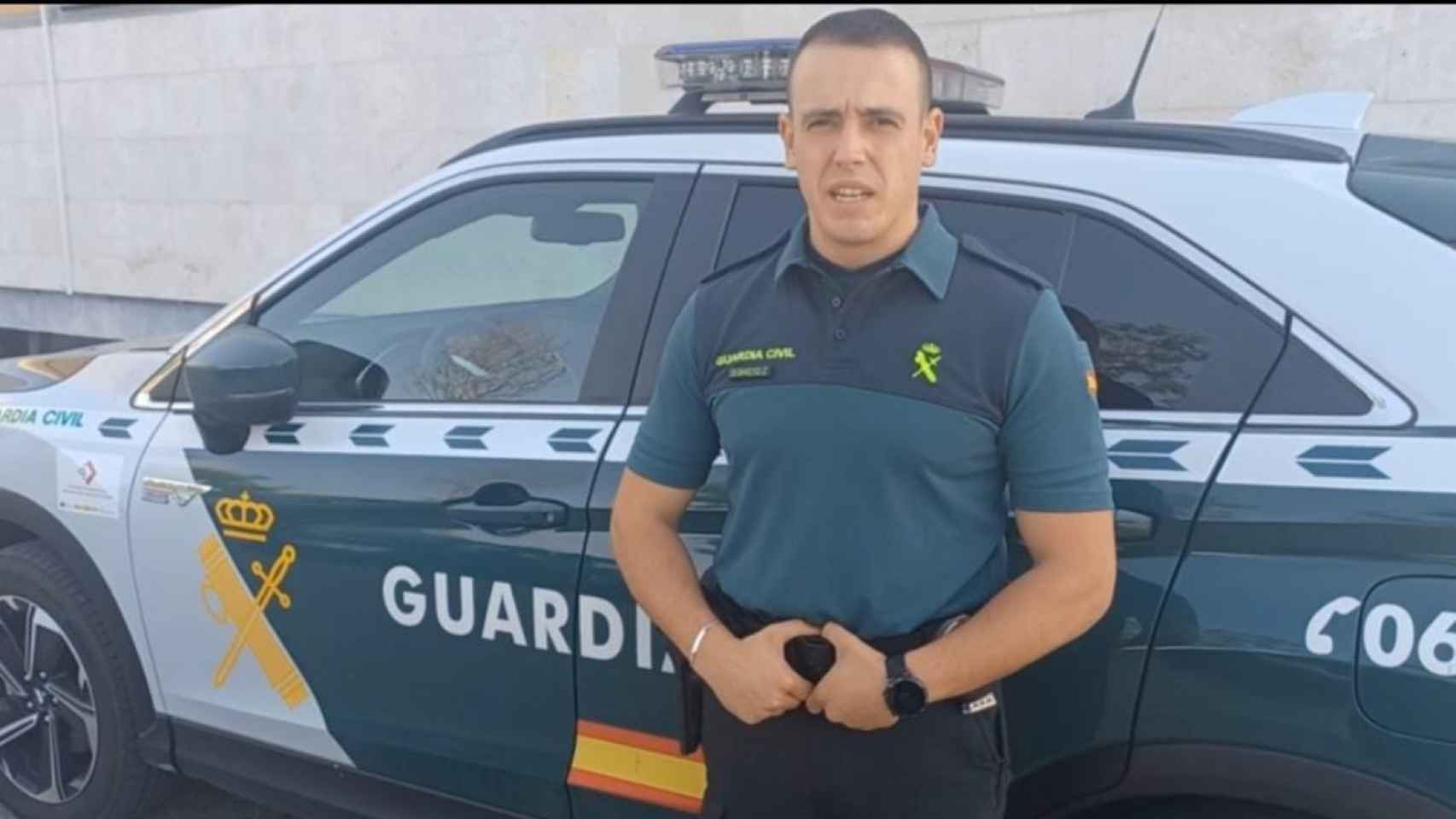 David, el agente de la Guardia Civil en prácticas que evitó el asesinato de una mujer en Villaverde.