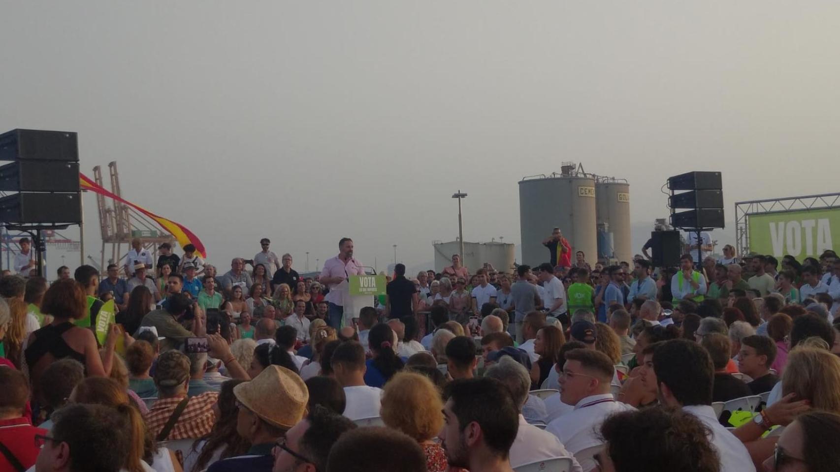 Santiago Abascal, este martes en Málaga.