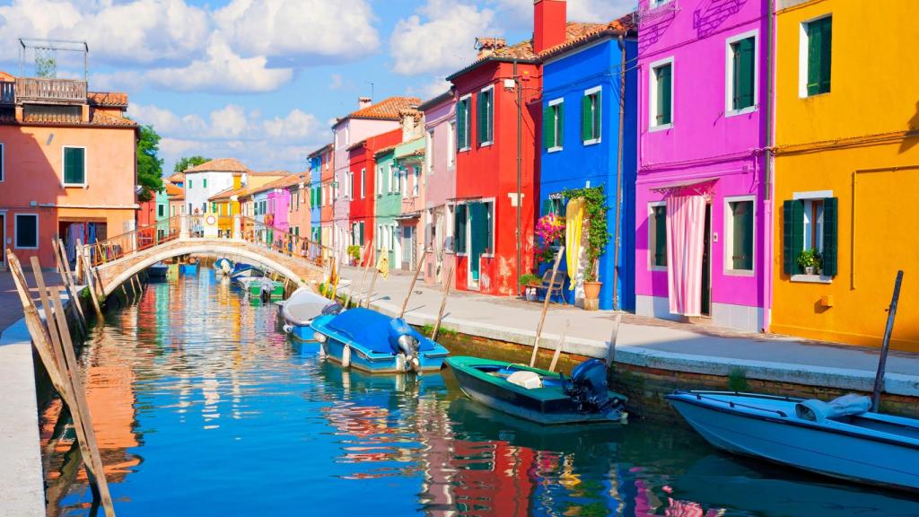 Isla de Burano en Italia.