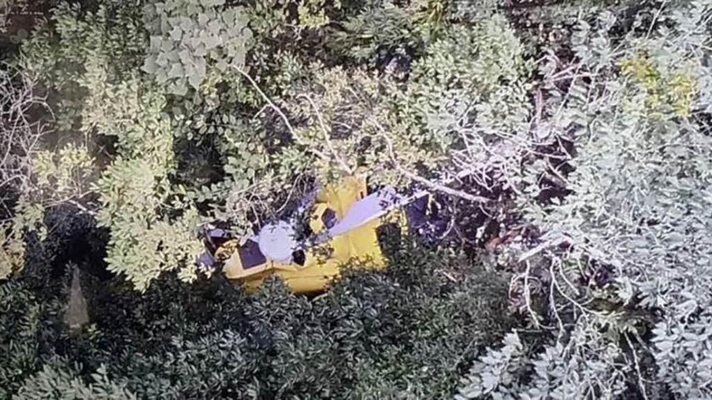 Un helicóptero siniestrado en Nepal en 2018.