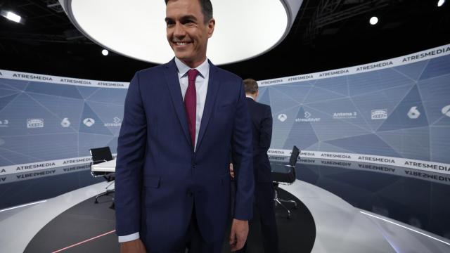 Pedro Sánchez, antes del debate en A3.