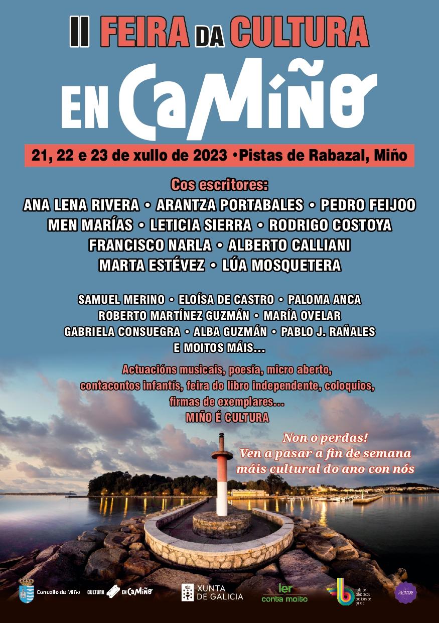 Cartel de la II Feira da Cultura EnCamiño (Concello de Miño).