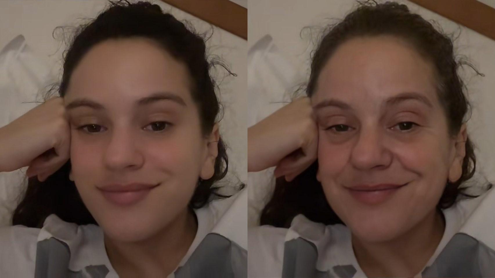 El efecto del vídeo de envejecimiento en un vídeo de Rosalía