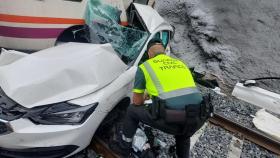 Un tren arrolla a un coche en Lugo