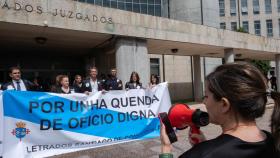 Manifestación de abogados en Santiago.