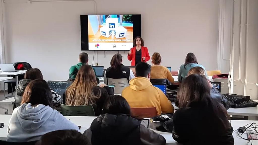 Aurora Jiménez, durante un curso de formación.