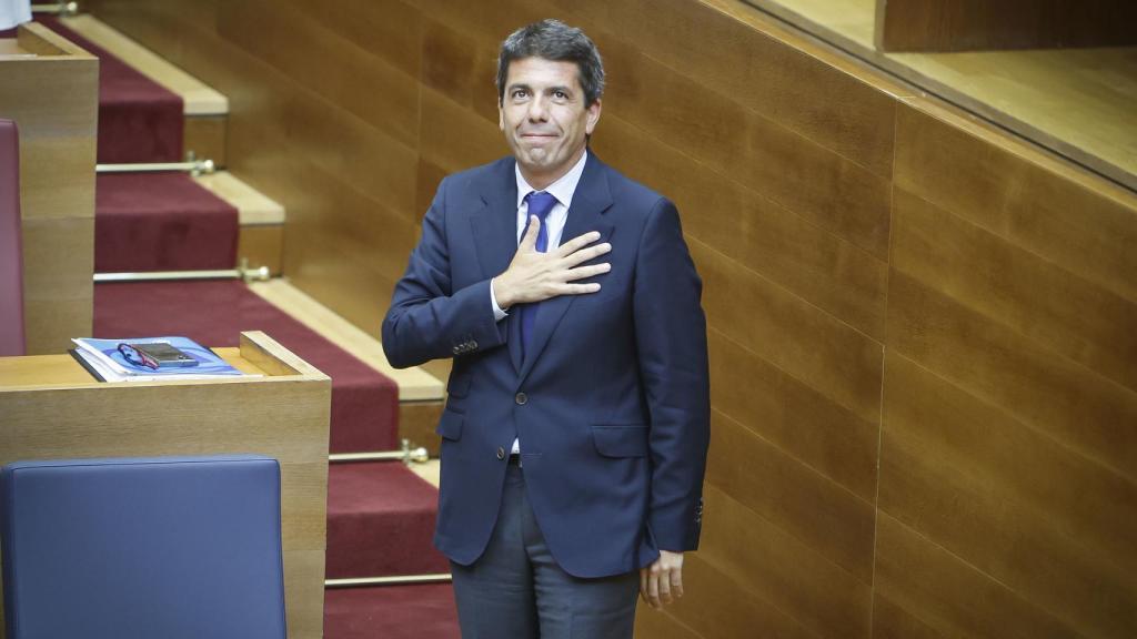 Carlos Mazón, tras ser investido como presidente del Gobierno valenciano.