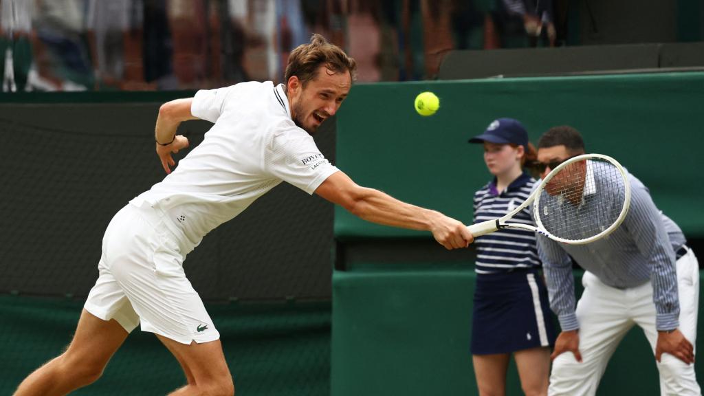 Daniil Medvedev, durante un partido de Wimbledon 2023