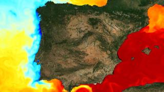 Temperaturas en la superficie marina este viernes.