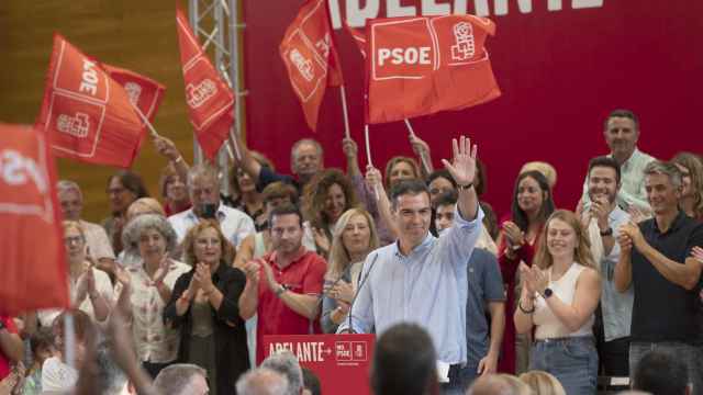 El presidente del Gobierno y candidato del PSOE, Pedro Sánchez, durante un acto este jueves en Santander.