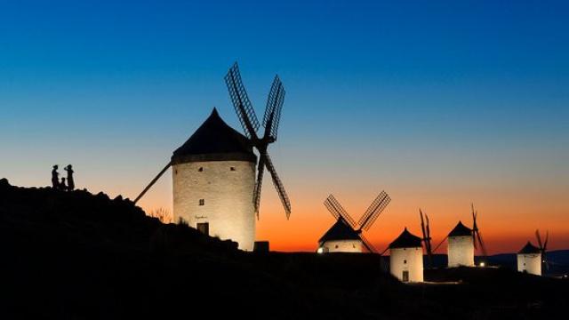 Molinos de viento en Consuegra (Toledo).