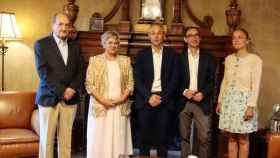 Reunión de los candidatos socialistas con el rector de la Universidad de Salamanca