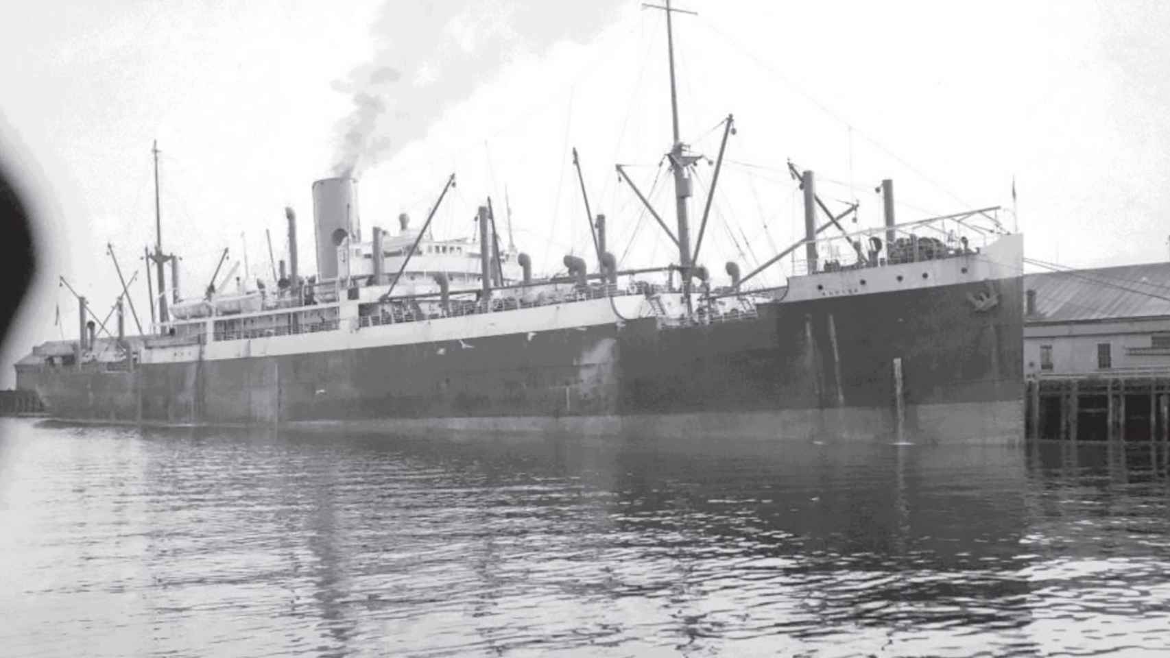 El buque mercante a vapor en el que escapó Chaves Nogales de París a Inglaterra justo antes de la ocupación alemana de Francia