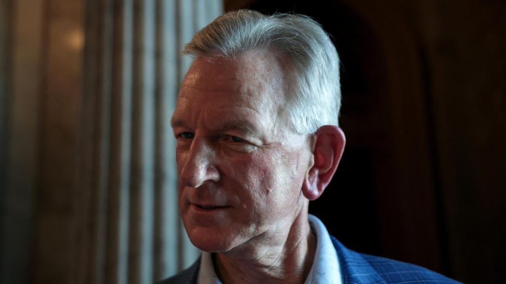 Tommy Tuberville, este jueves en la sede del Capitolio de EEUU en Washington.