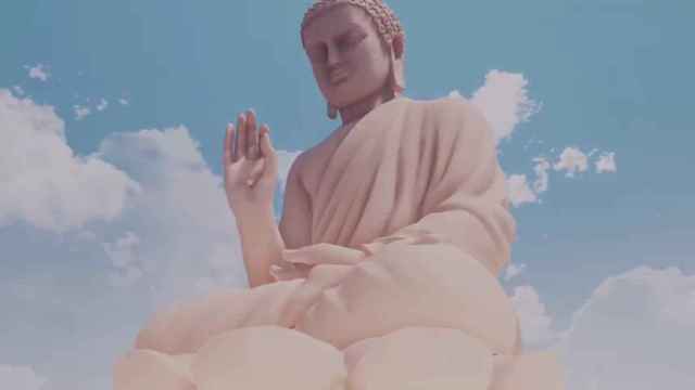 Proyección 3D del Gran Buda en Cáceres