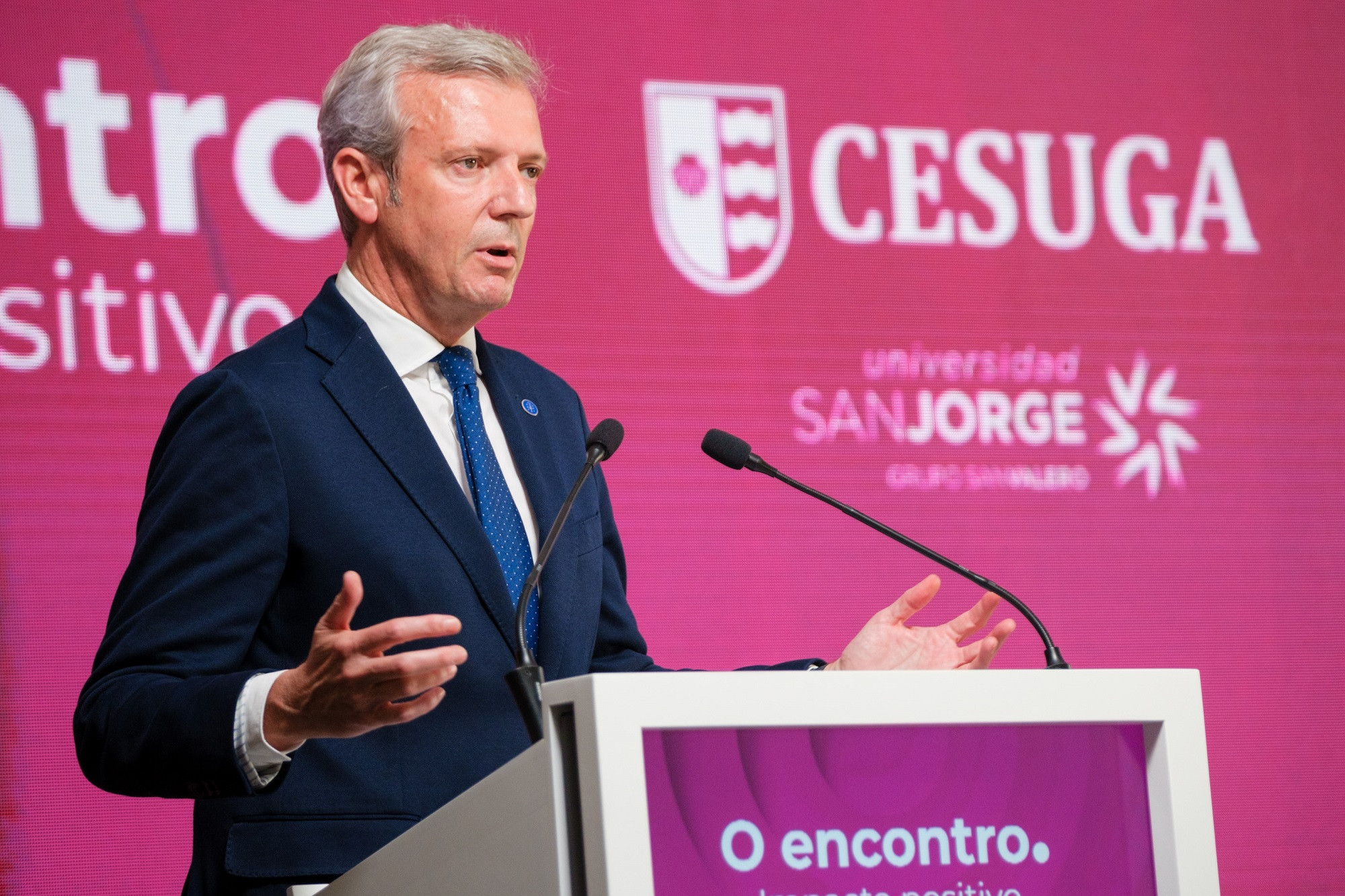 El presidente de la Xunta de Galicia, Alfonso Rueda, en la tercera edición de O Encontro. Foto: David Cabezón