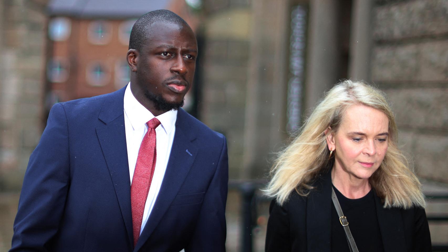 Benjamin Mendy, junto a su abogada en la Chester Crown Court