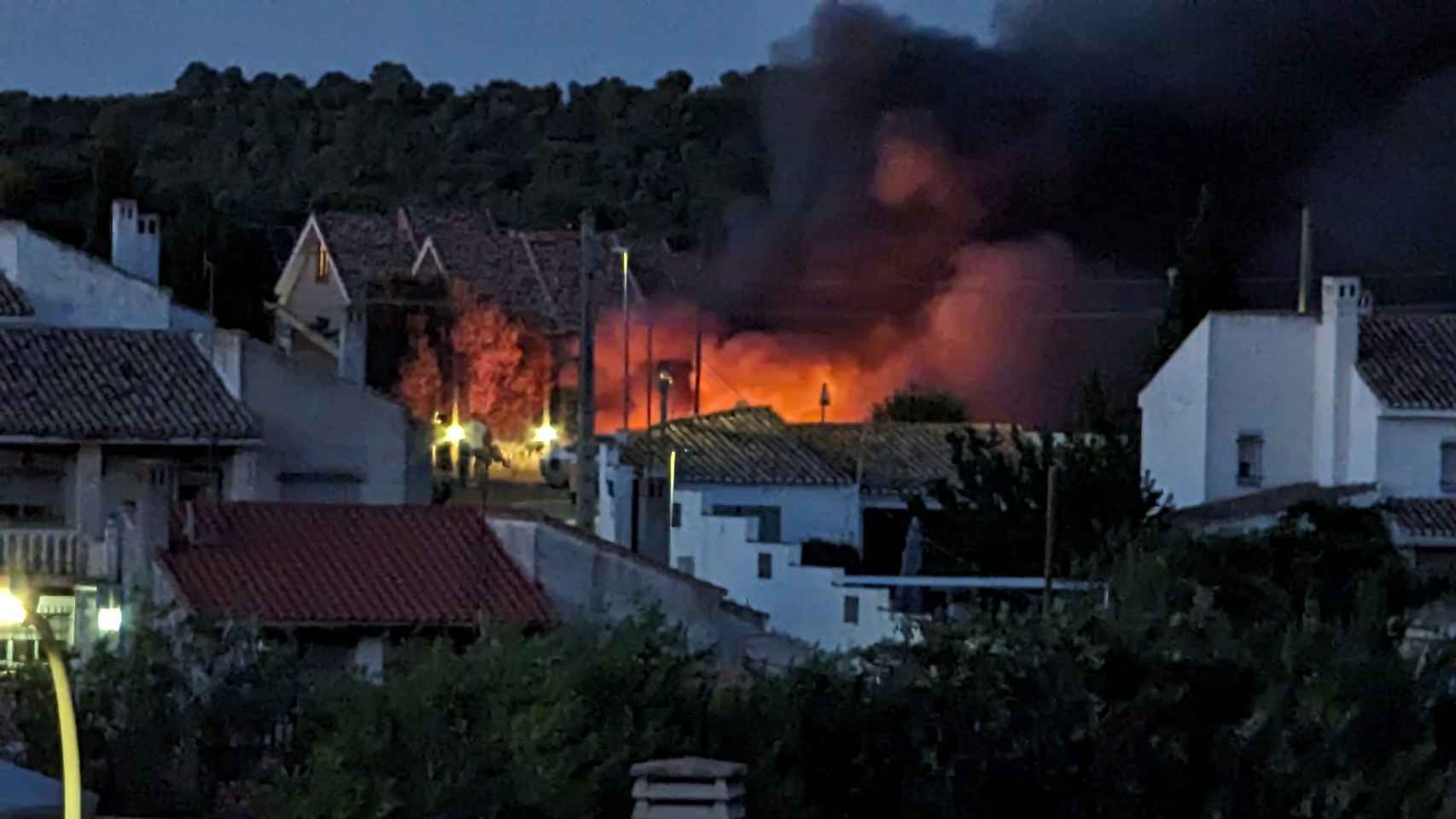 Imagen del incendio.