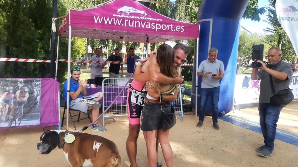 Javi, Raquel y su perro Chulo