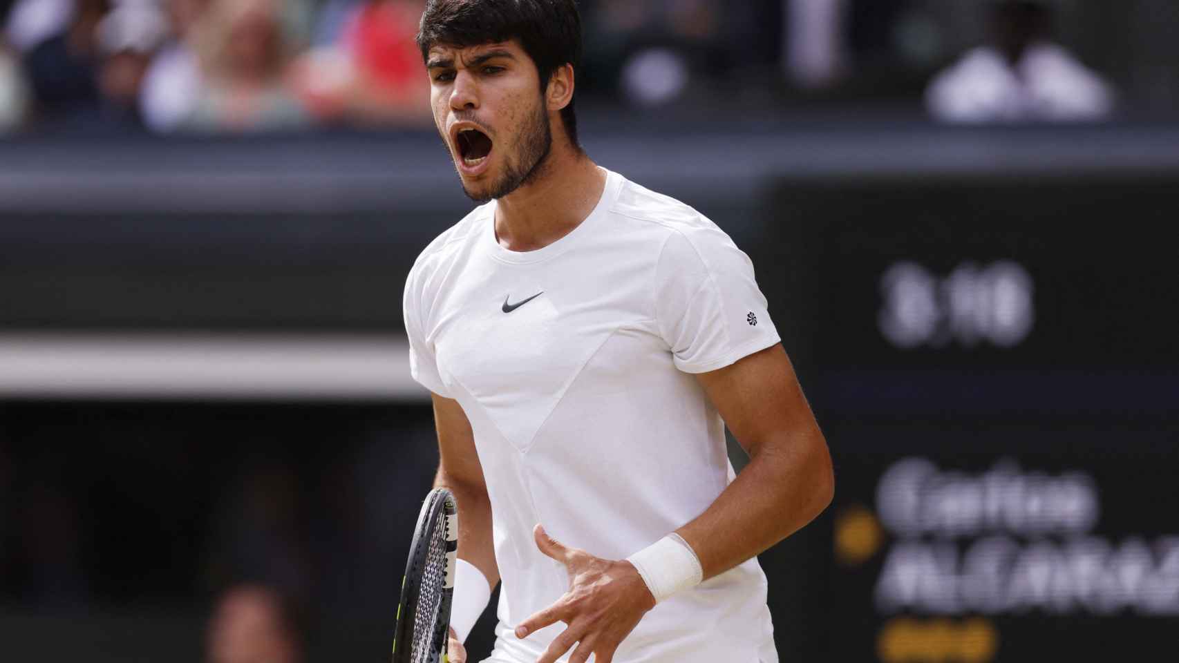 Carlos Alcaraz, en la final de Wimbledon 2023