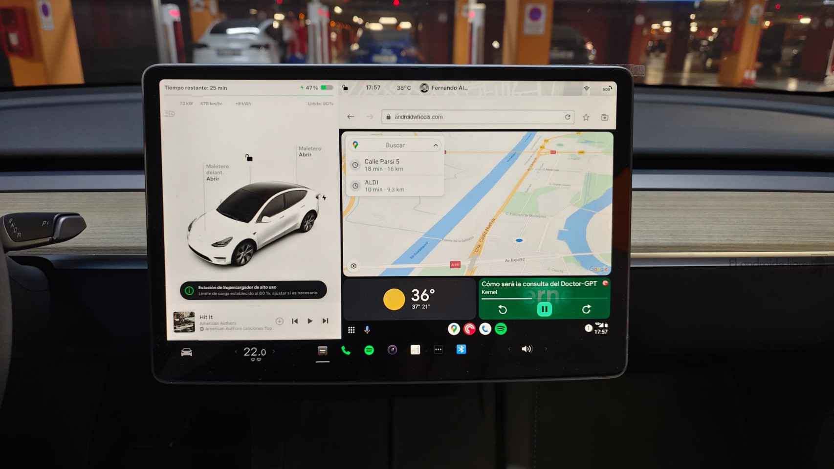 Android Auto en Tesla