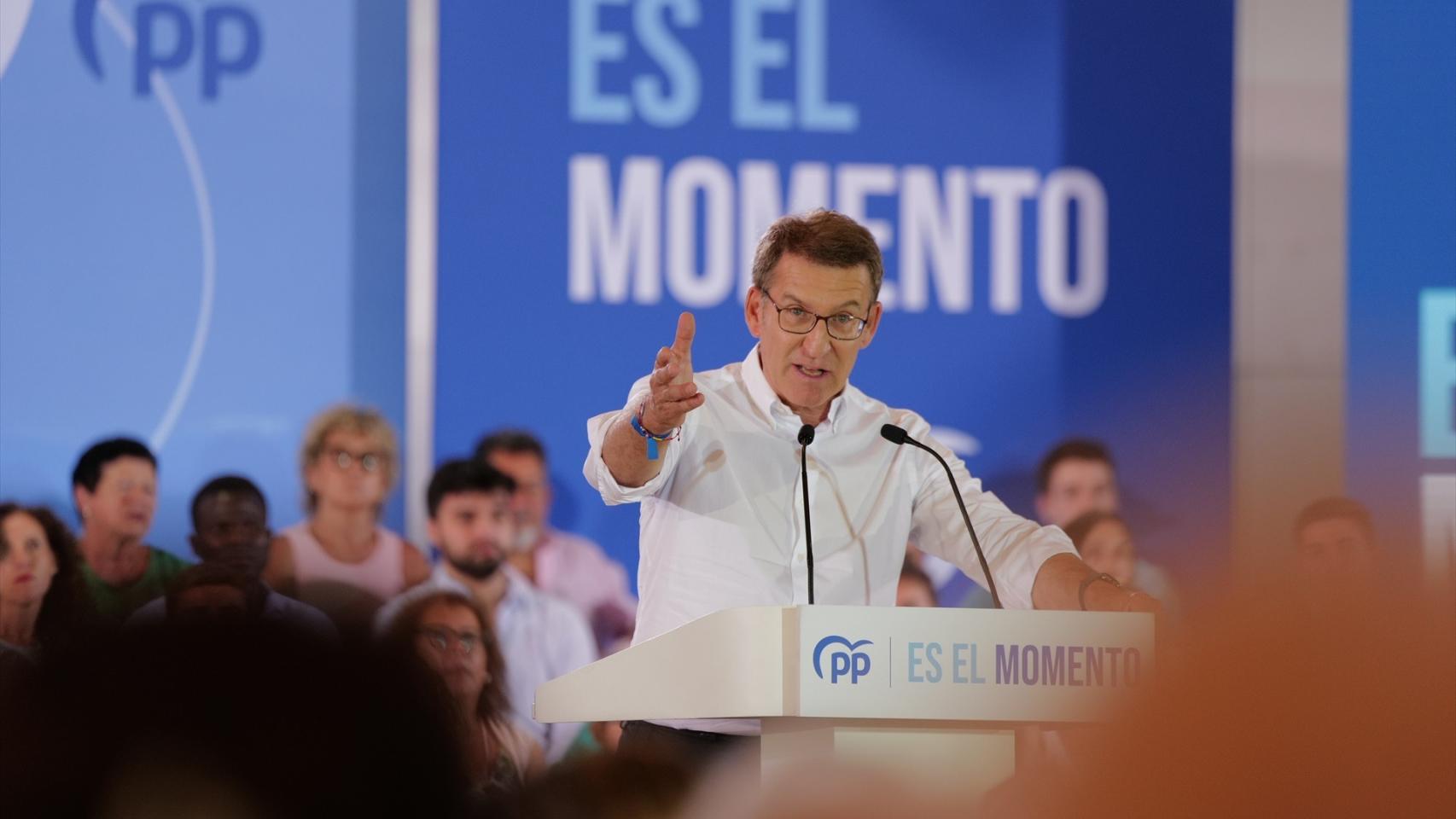 El presidente del Partido Popular, Alberto Núñez Feijóo