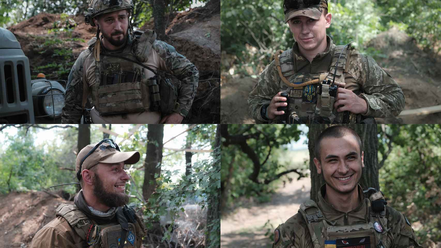 Soldados de Artillería de la 80 Brigada Aerotransportada del Ejército ucraniano esperan órdenes en su posición, en el frente de combate de Bakhmut
