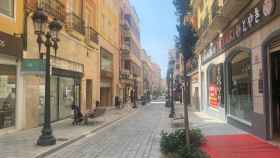 Nuevo tramo peatonalizado en el centro de la ciudad de Alicante.