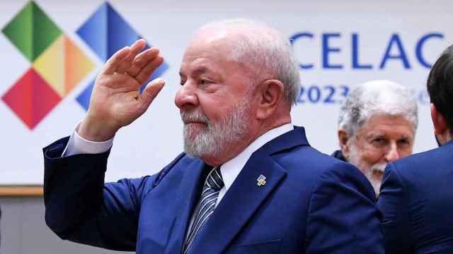 El presidente de Brasil, Luiz Inácio Lula da Silva, a su llegada a la cumbre UE-Celac
