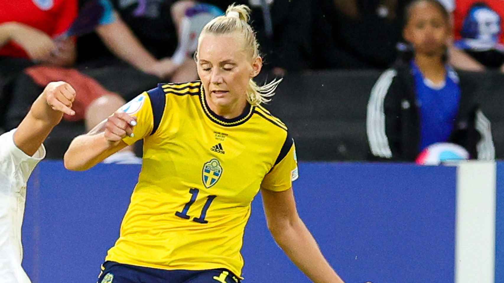 Stina Blackstenius, con la selección de Suecia de fútbol femenino en la Eurocopa 2022
