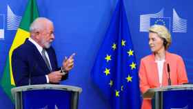 Lula da Silva junto a Ursula Von der Leyen en la reunión UE-Mercosur en Bruselas el pasado 17 de julio de 2023 (Reuters).