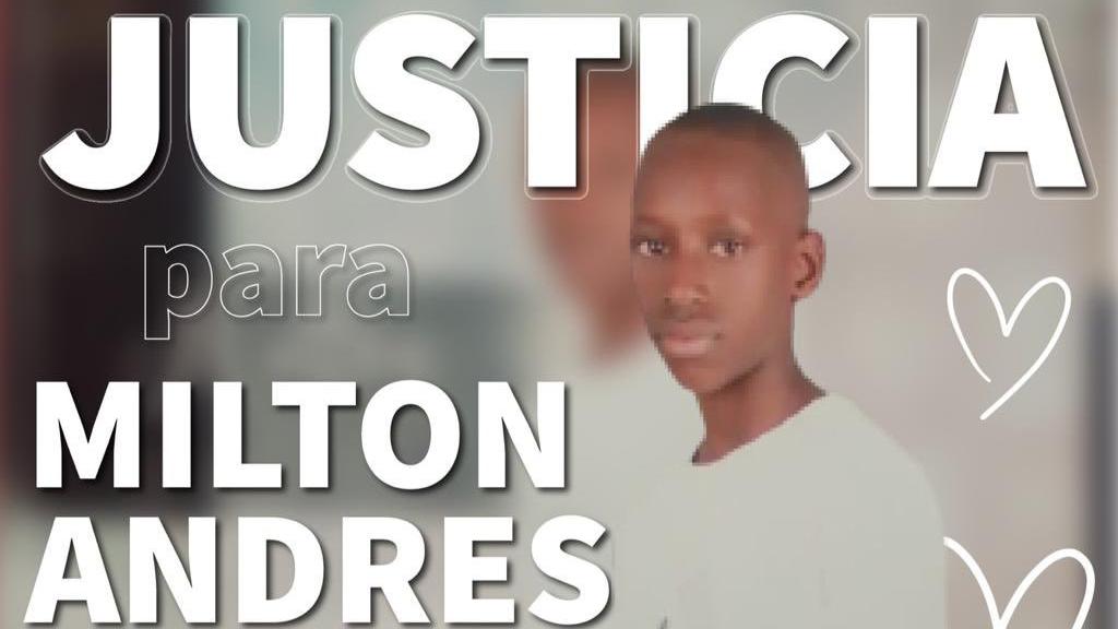 Milton Andrés Perlaza, en un montaje elaborado por Justicia Racial.