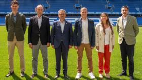 José Vicente Fernández, Carlos Ballesta, Álvaro García, Álex Bergantiños, Michelle Clemente y David Villasuso.