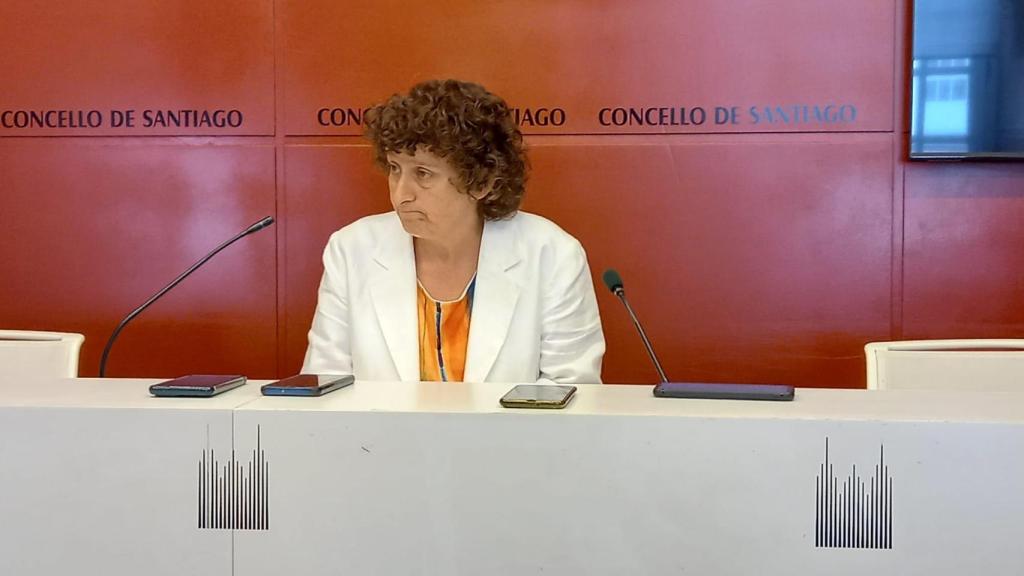 La alcaldesa, Goretti Sanmartín, en rueda de prensa en una foto de archivo.