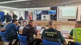 Imagen de la sala de vigilancia en la Comisaría de Vigo.