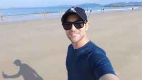 David Bisbal en la playa de Samil, en Vigo.