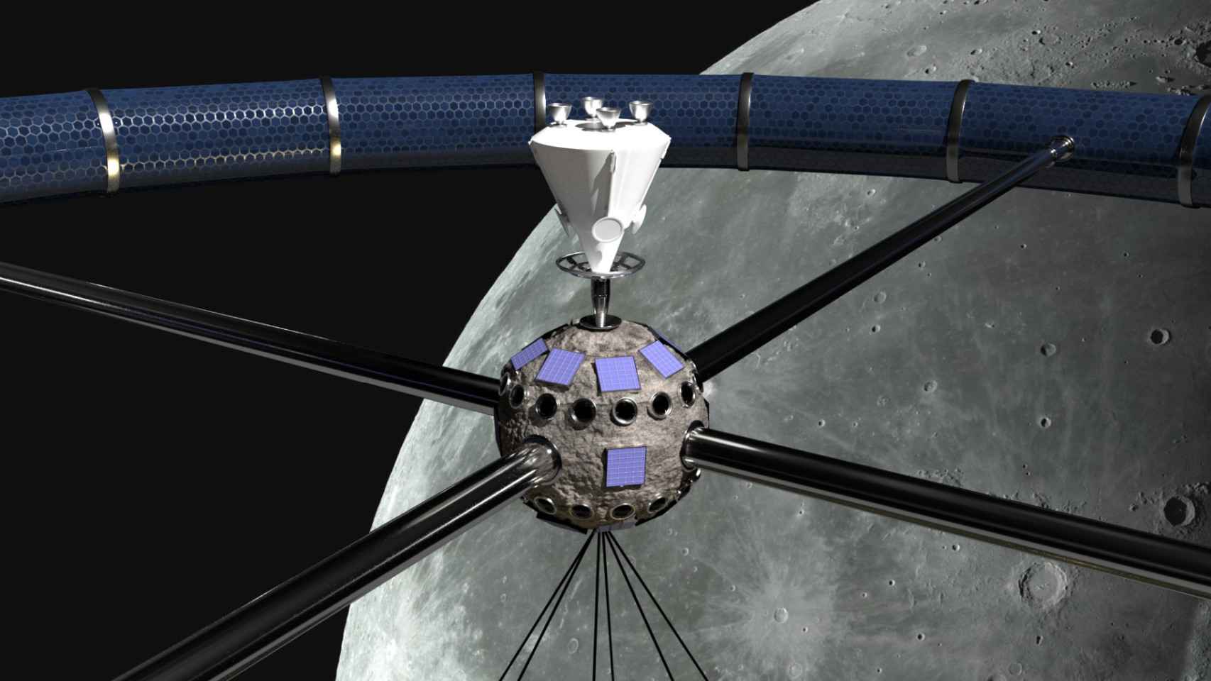 Diseño inicial de la estación espacial de Astrostrom