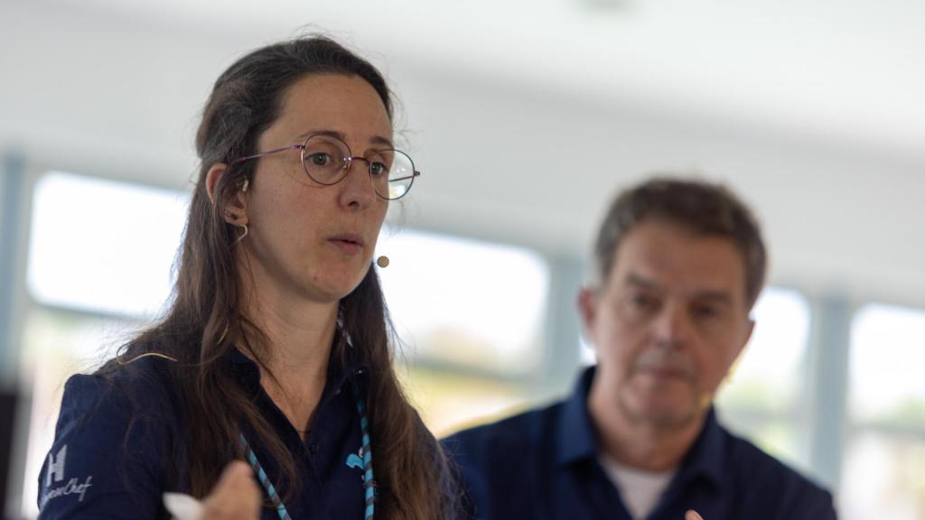 La ecologista marina Eline van Onselen en el V Encuentro de los Mares, en Tenerife.