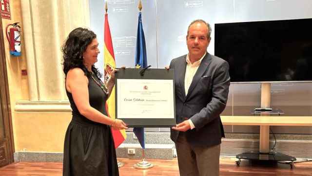 El presidente de Alicante Gastronómica Solidaria al recoger la distinción del Gobierno de España.