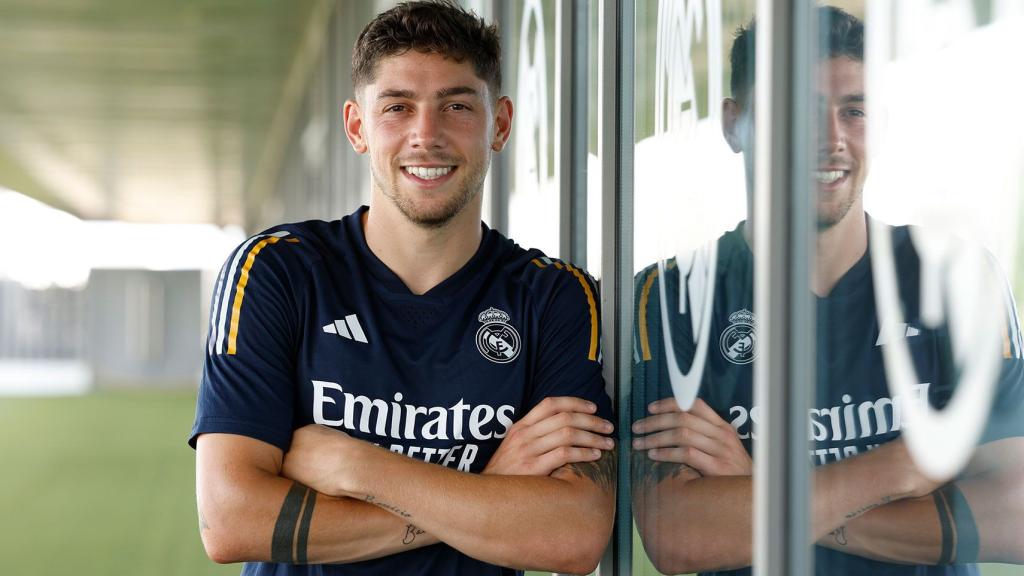 El futbolista uruguayo Fede Valverde, en la Ciudad Real Madrid