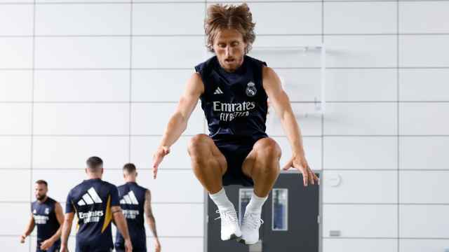 Luka Modric, en su vuelta a los entrenamientos con el Real Madrid