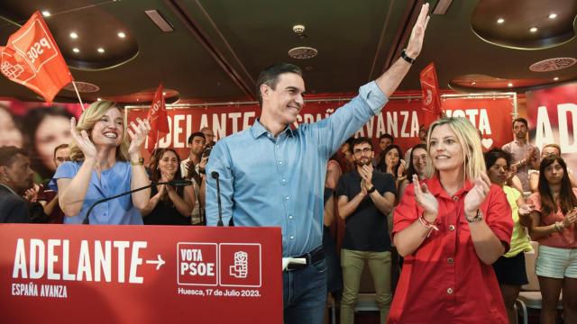 Pedro Sánchez, durante un acto del PSOE.