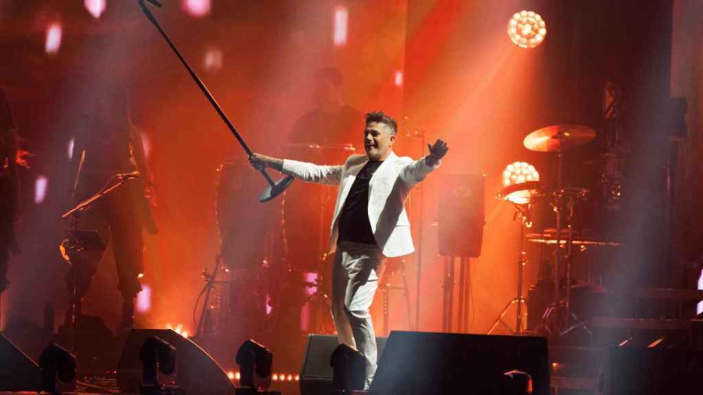 Alejando Sanz en un concierto en Madrid.