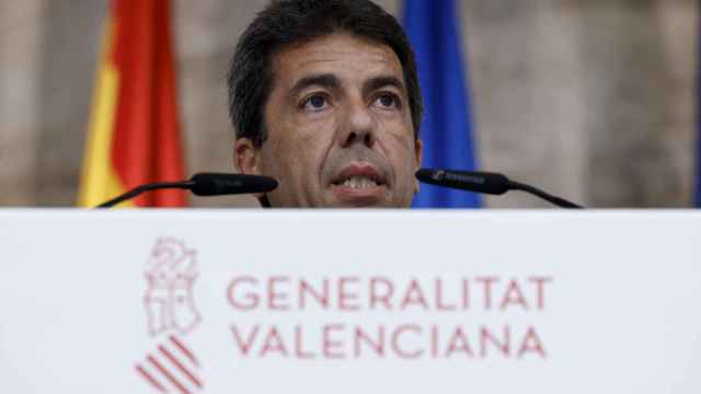 El presidente de la Generalitat Valenciana, Carlos Mazón, este miércoles en el Palau.