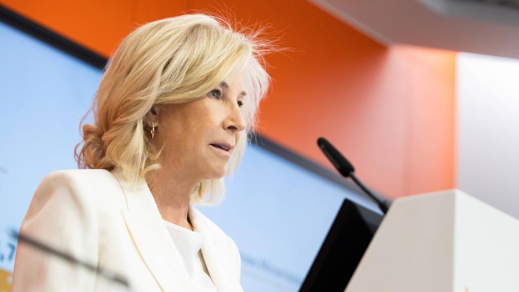 María Dolores Dancausa, consejera delegada de Bankinter, durante la presentación de los resultados del primer semestre, celebrada el jueves.
