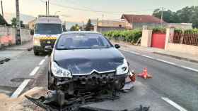 Accidente en la PO-550 a su paso por Castrelo.